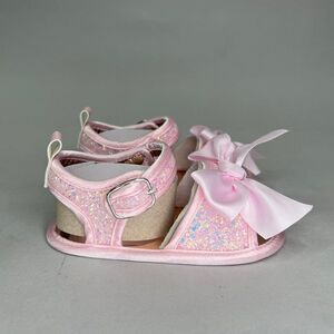 Badgley Mischka Girl's Kensie Pink Glitter Elegant Sandals